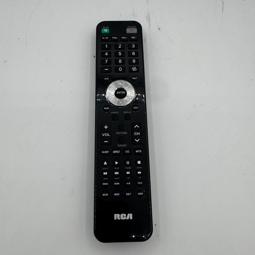RCA TV Remote Control Replacement Black with DVD Media Controls